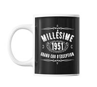 Planetee Mug Millésime 1951 Anniversaire 74 ans | Tasse Anniversaire imprimée en France