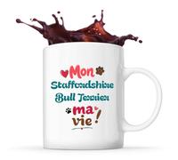 Planetee Mug Mon Staffordshire Bull Terrier ma vie Cadeau Chien Lover