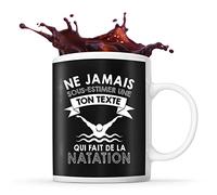 Planetee Mug natation Prénom métier âge Personnalisable | Tasse drôle pour Femme Nageuse | idée cadeau anniversaire Noël