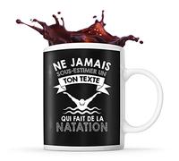 Planetee Mug natation Prénom métier âge Personnalisable | Tasse drôle pour Nageur | idée cadeau anniversaire Noël fête des Pères