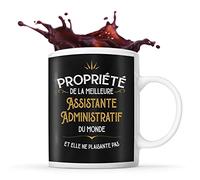 Planetee Mug noir Propriété de la Meilleure Assistante Administratif