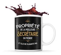 Planetee Mug noir Propriété de la Meilleure Secrétaire