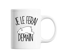 Planetee Mug Ours Blanc Je le ferai demain