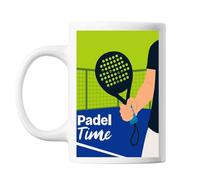 Planetee Mug Padel Time Homme - Tasse en Céramique Padel, Idée Cadeau Homme pour Anniversaire ou Noël