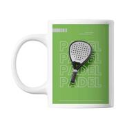Planetee Mug Padel Typographie Moderne - Tasse en Céramique Padel, Idée Cadeau Originale pour Noël ou Anniversaire