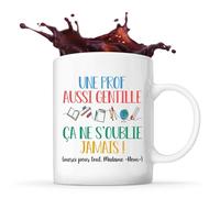 Planetee Mug Personnalisable Prof aussi gentille| Tasse Originale Cadeau Remerciement fin d'Années Maitresse d'école Maternelle Professeur Institutrice Prof Noël