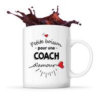 Planetee Mug Petite Boisson d'une Coach d'amour | Idée Tasse Cadeau Travail Boulot Métier Départ Retraite Collègue Femme Anniversaire Noël