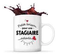 Planetee Mug Petite Boisson d'une Stagiaire adorée | Idée Tasse Cadeau Travail Boulot Métier Départ Retraite Collègue Femme Anniversaire Noël