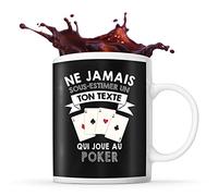 Planetee Mug poker Prénom métier âge Personnalisable | Tasse drôle pour Joueur de Poker | idée cadeau anniversaire Noël fête des Pères