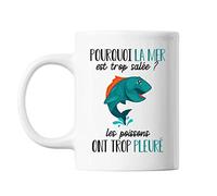Planetee Mug Pourquoi la Mer est trop salée - les poissons ont trop pleuré - Référence Maitre Gims