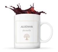 Planetee Mug prénom Aliénor Éternelle tasse café céramique 325 ml tasse prénom idée cadeau femme anniversaire Noël maman collègue