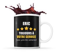 Planetee Mug prénom Eric à votre service pour faire des conneries | Tasse Prénom humour idéal pour cadeau original et drôle