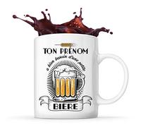 Planetee Mug prénom personnalisable à bien besoin d'une petite bière | Tasse personnalisée humour fun et drôle pour idée cadeau originale