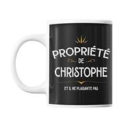 Planetee Mug Propriété de Christophe | Tasse prénom humour
