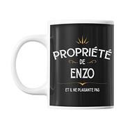 Planetee Mug Propriété de Enzo | Tasse prénom humour