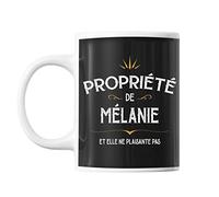 Planetee Mug propriété de Mélanie | Tasse prénom humour