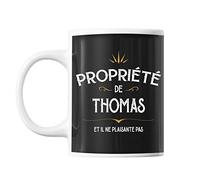 Planetee Mug Propriété de Thomas | Tasse prénom humour