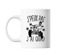 Planetee Mug Quad | Tasse Cadeau Humour j'peux pas Blanc