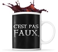 Planetee Mug Répliques (Mug c'est pas Faux V2 Noir)