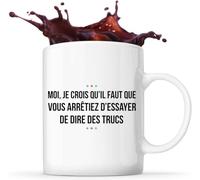 Planetee Mug Répliques (Mug Dire des Trucs Blanc)
