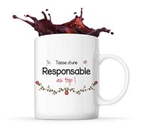 Planetee Mug Responsable au Top Femme | Tasse Idée Cadeau Collègue Travail Retraite