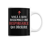 Planetee Mug Responsable Qui déchire | Tasse café métier pour collègue de travail ami ou famille | Imprimé en France