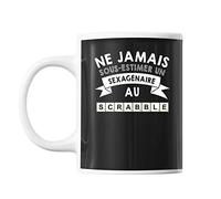 Planetee Mug Scrabble Sexagénaire Homme 60 ans