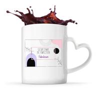 Planetee Mug Secrétaire de direction Fabuleuse Anse Cœur 325ml - Tasse Céramique Café Thé Cadeau Femme Collègue Départ Retraite Anniversaire Fête des Mères Secret Santa
