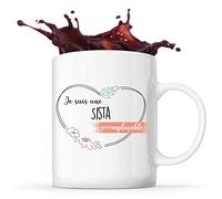 Planetee Mug Sista Irremplaçable | Idée Tasse Cadeau Famille Soeur Anniversaire Noël