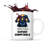 Planetee Mug Super Expert Comptable | Tasse Originale Cadeau Anniversaire Noël Humour fête des mères