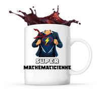 Planetee Mug Super Mathématicienne | Tasse Originale Cadeau Anniversaire Noël Humour fête des mères