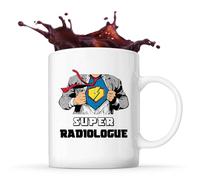 Planetee Mug Super Radiologue | Tasse Céramique Métier Collègue Cadeau Travail Boulot Départ Retraite