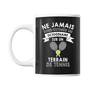 Planetee Mug Tennis Octogénaire Homme 80 ans