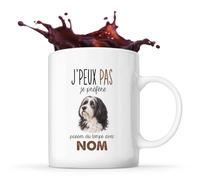 Planetee Mug Terrier Tibétain : Passer du temps | Tasse en Céramique 330 ml Recto Verso Passe au Lave-Vaisselle | Café Thé Bureau Maison | Cadeau Propriétaire Chien Collègue Anniversaire Noël