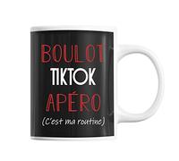Planetee Mug Tiktok C'est ma Routine | Tasse Humour