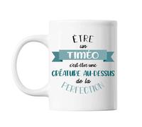 Planetee Mug Timéo bébé parfait | Tasse prénom idée cadeau Humour Mignon pour enfant garçon | Imprimé en France