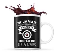 Planetee Mug Tir à l'arc Prénom métier âge Personnalisable | Tasse drôle pour Femme Archer | idée cadeau anniversaire Noël