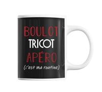 Planetee Mug Tricot C'est ma Routine | Tasse Humour