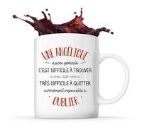 Planetee Mug Une Angélique aussi géniale | Tasse Cadeau Prénom Surnom Nom de Famille Anniversaire Noël