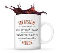 Planetee Mug Une Bassiste aussi géniale | Tasse Cadeau Travail Métier Collègue Activité Loisir Amis Musique