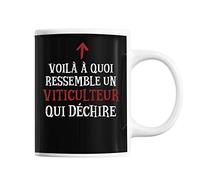 Planetee Mug Viticulteur Qui déchire | Tasse café métier pour collègue de travail ami ou famille | Imprimé en France