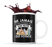 Planetee Mug voyage Prénom métier âge Personnalisable | Tasse drôle pour Voyageur Backpacker | idée cadeau anniversaire Noël fête des Pères