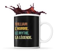 Planetee Mug William Mythe Légende Vintage | Tasse Prénom Cadeau Anniversaire Humour