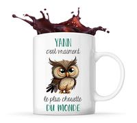 Planetee Mug Yann Le plus Chouette | Tasse Prénom Cadeau Anniversaire Noël Humour