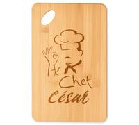 Planetee Planche à découper Chef César cadeau cuisine crémaillère homme