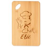 Planetee Planche à découper Chef Eric cadeau cuisine crémaillère homme
