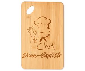 Planetee Planche à découper Chef Jean-Baptiste cadeau cuisine crémaillère