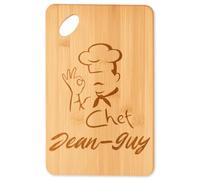 Planetee Planche à découper Chef Jean-Guy cadeau cuisine crémaillère homme