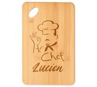 Planetee Planche à découper Chef Lucien cadeau cuisine crémaillère homme
