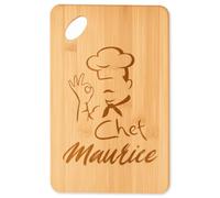 Planetee Planche à découper Chef Maurice cadeau cuisine crémaillère homme